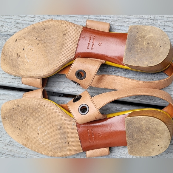 Lanvin Size 41/ Size 10 Sandals, tan leather - Picture 5 of 6